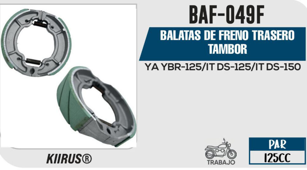 BALATAS DE FRENO TRASERO TAMBOR