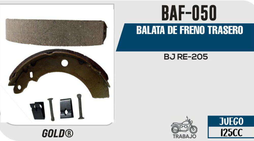 BALATA DE FRENO TRASERO TAMBOR