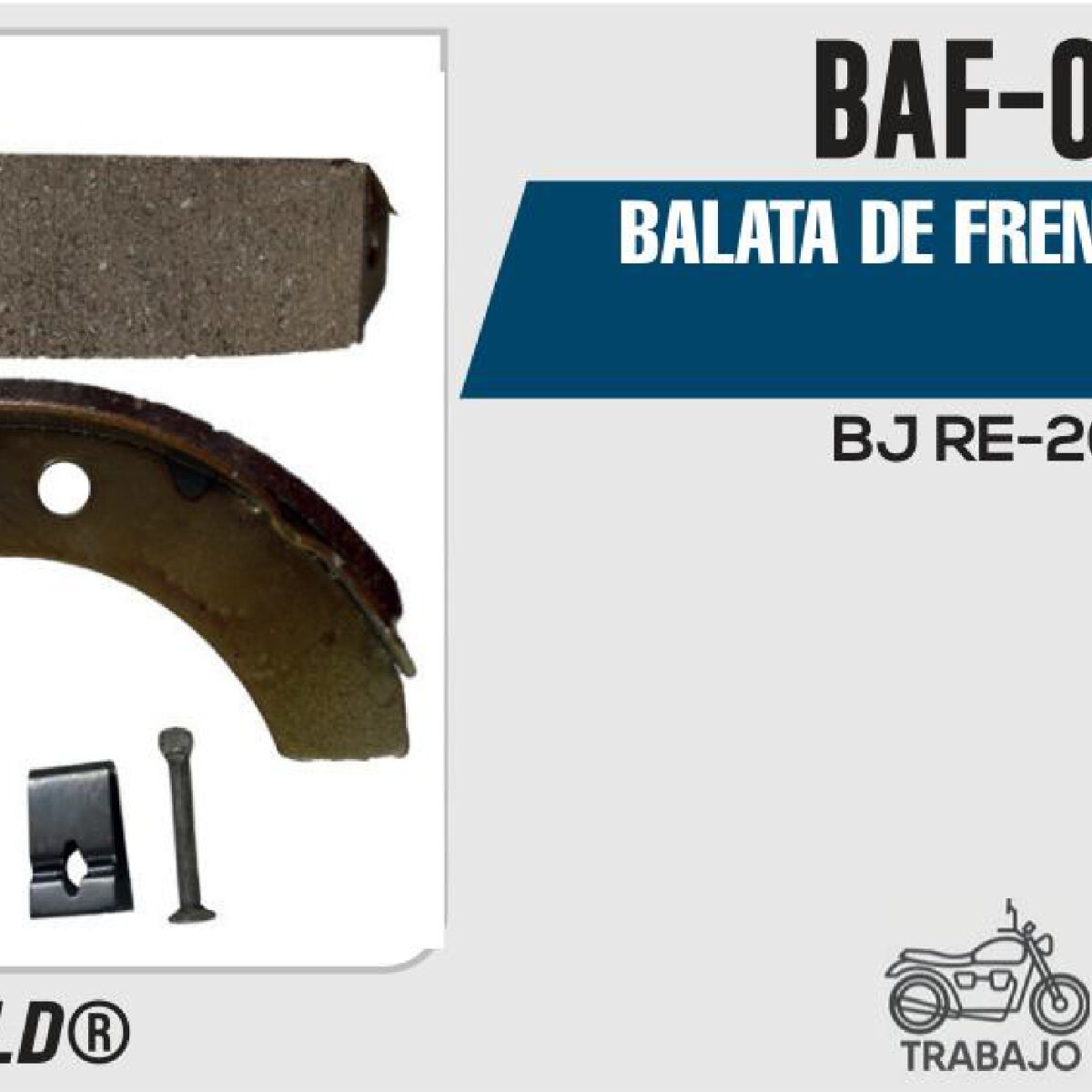 BALATA DE FRENO TRASERO TAMBOR