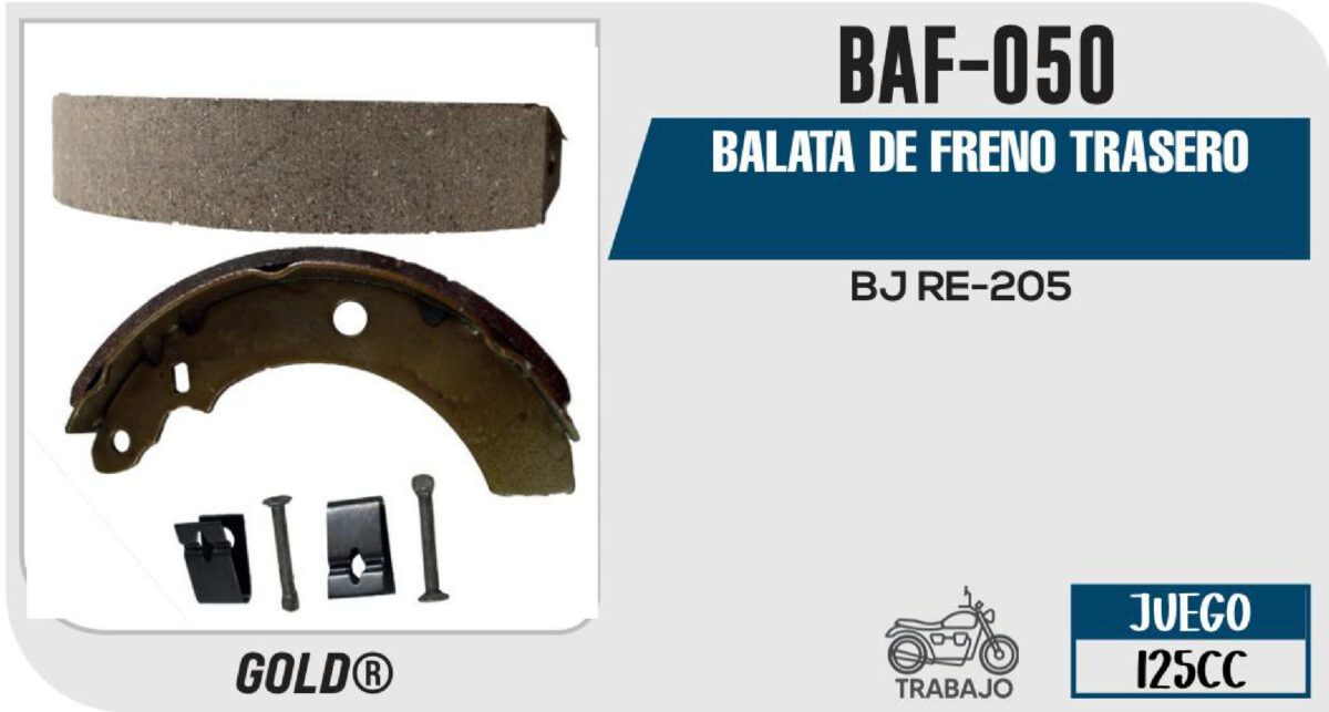 BALATA DE FRENO TRASERO TAMBOR