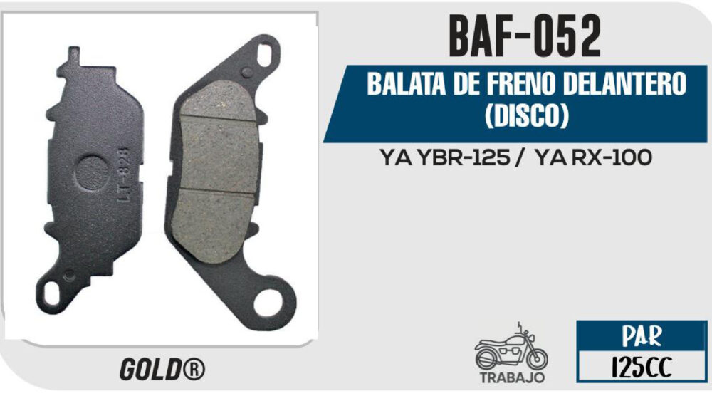 BALATAS DE FRENO DELANTERO DISCO