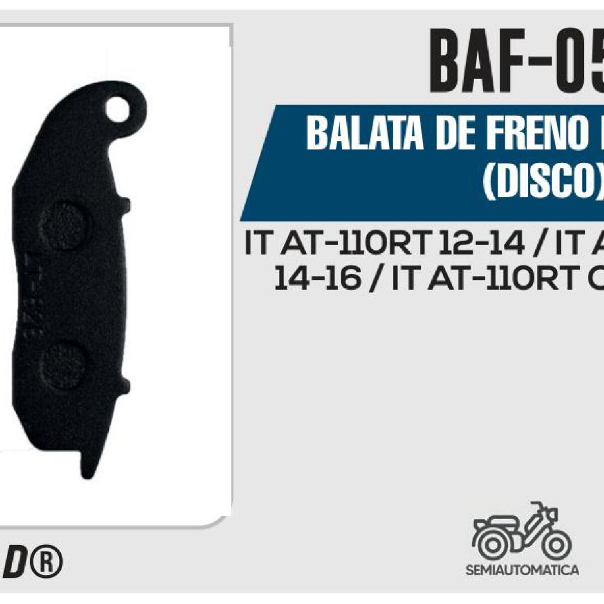 BALATAS DE FRENO DELANTERO DISCO