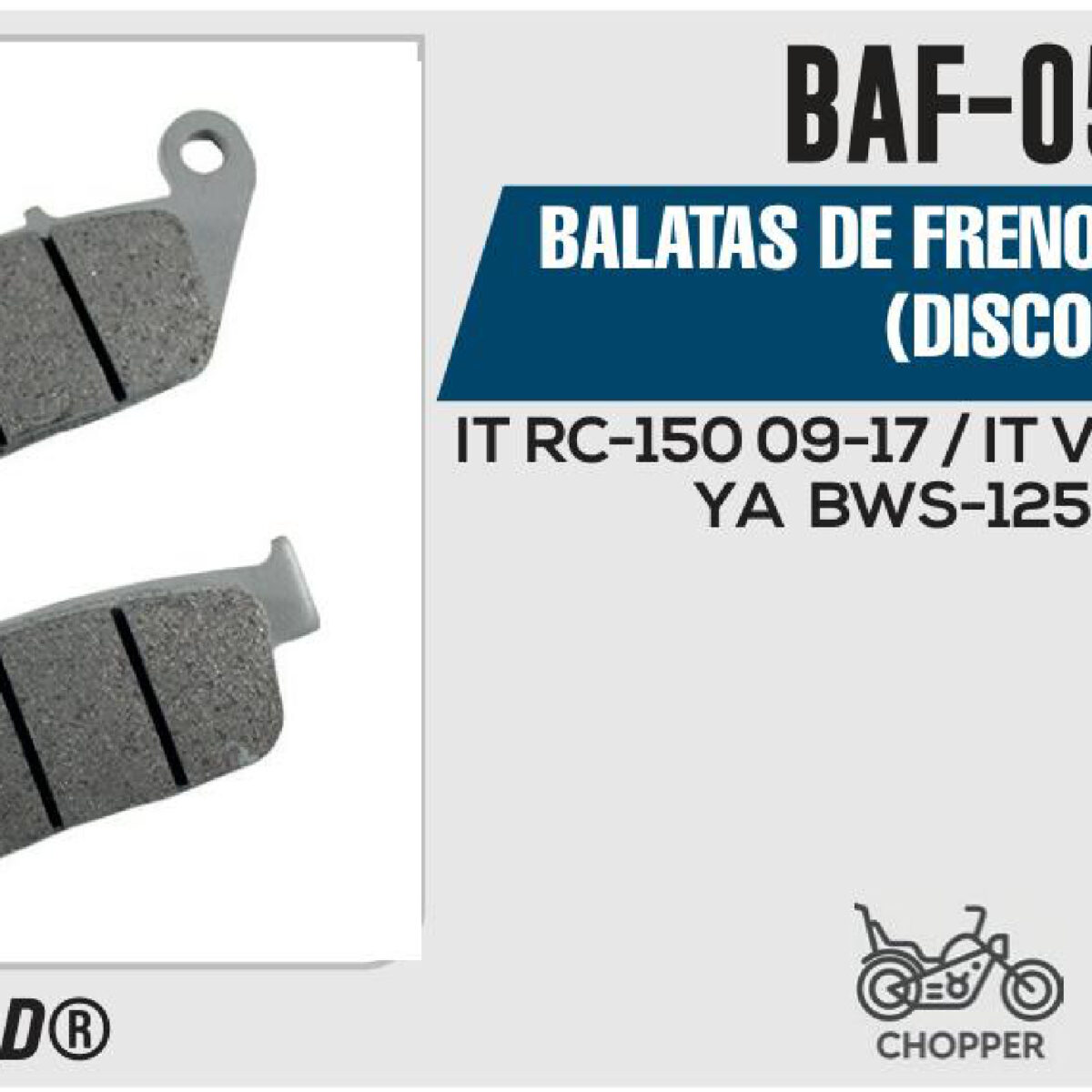 BALATAS DE FRENO DELANTERO (DISCO)