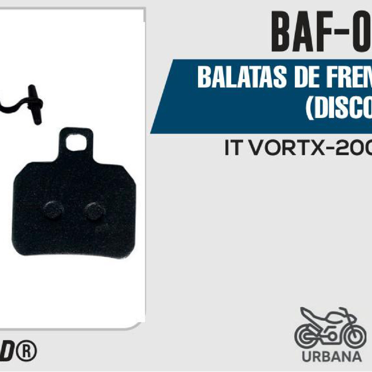 BALATAS DE FRENO TRASERO (DISCO)