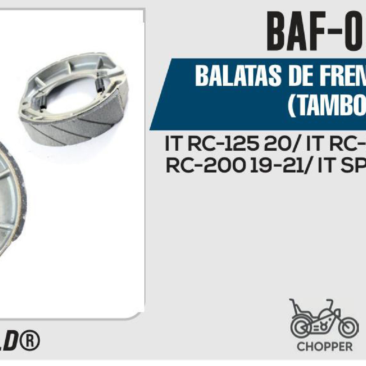 BALATAS DE FRENO TRASERO (TAMBOR)