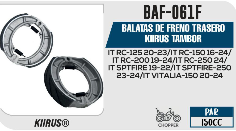 BALATAS DE FRENO TRASERO TAMBOR
