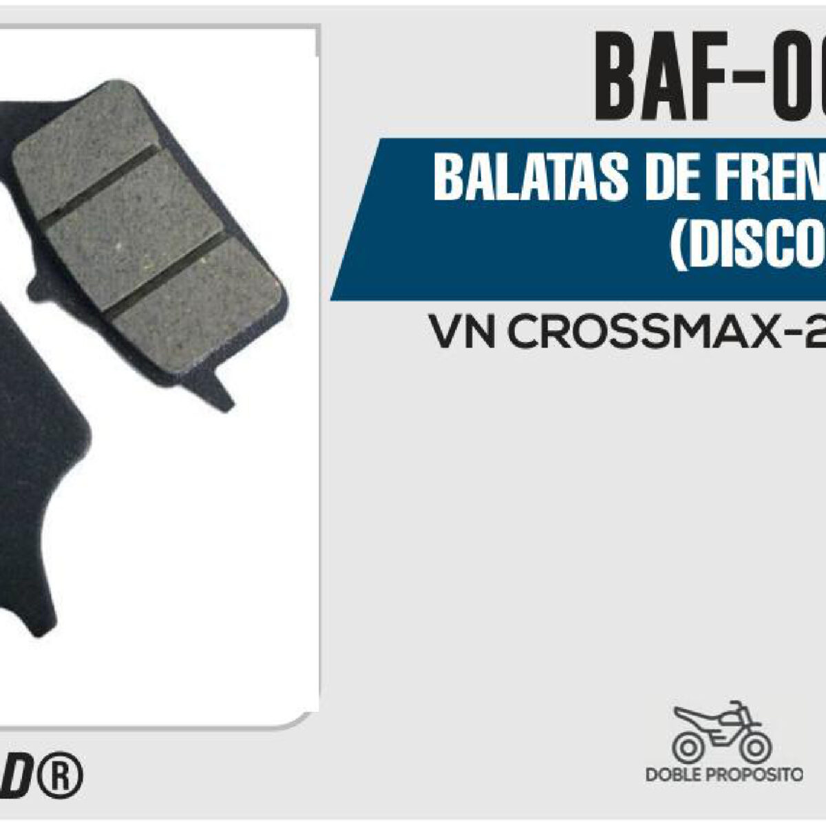 BALATAS DE FRENO TRASERO (DISCO)