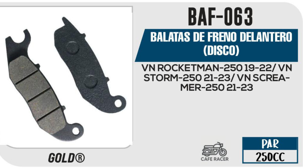 BALATAS DE FRENO DELANTERO (DISCO)