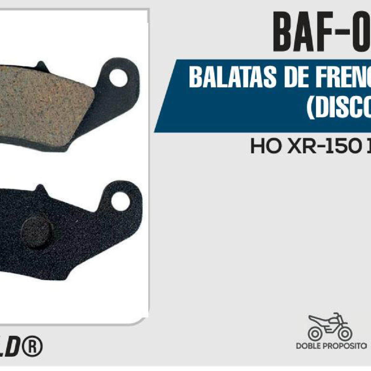 BALATAS DE FRENO DELANTERO (DISCO)