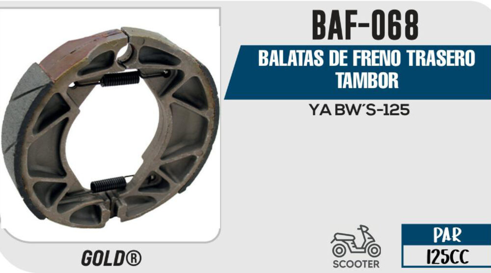 BALATAS DE FRENO TRASERO TAMBOR