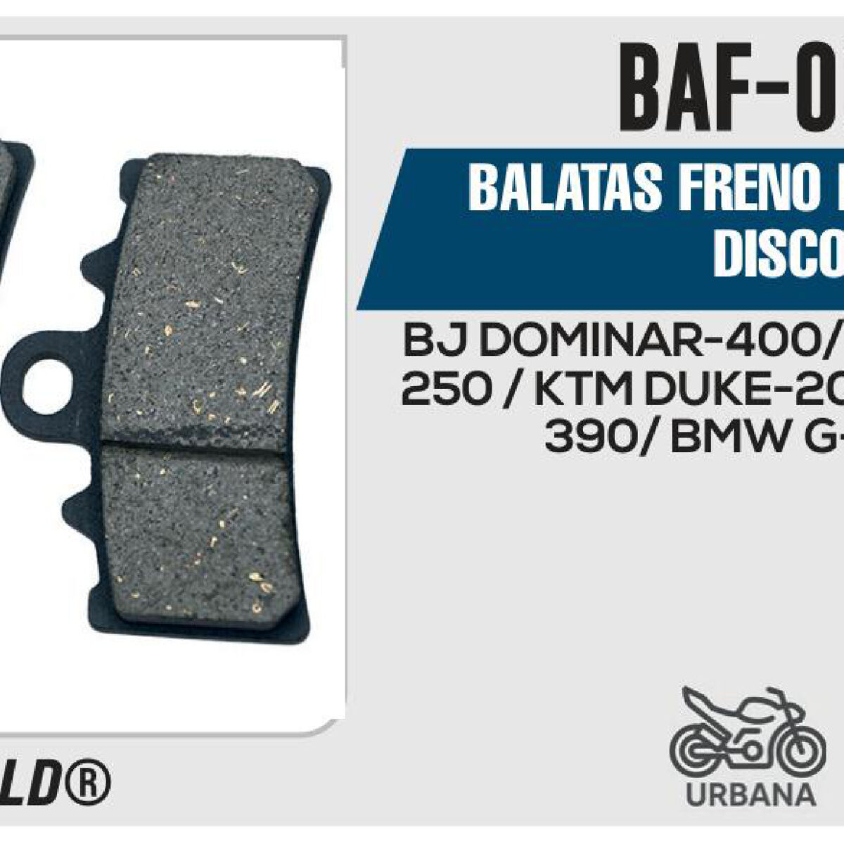 BALATAS FRENO DELANTERO DISCO