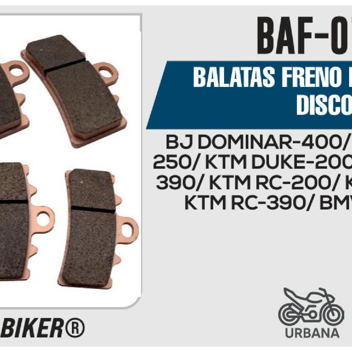 BALATAS FRENO DELANTERO DISCO