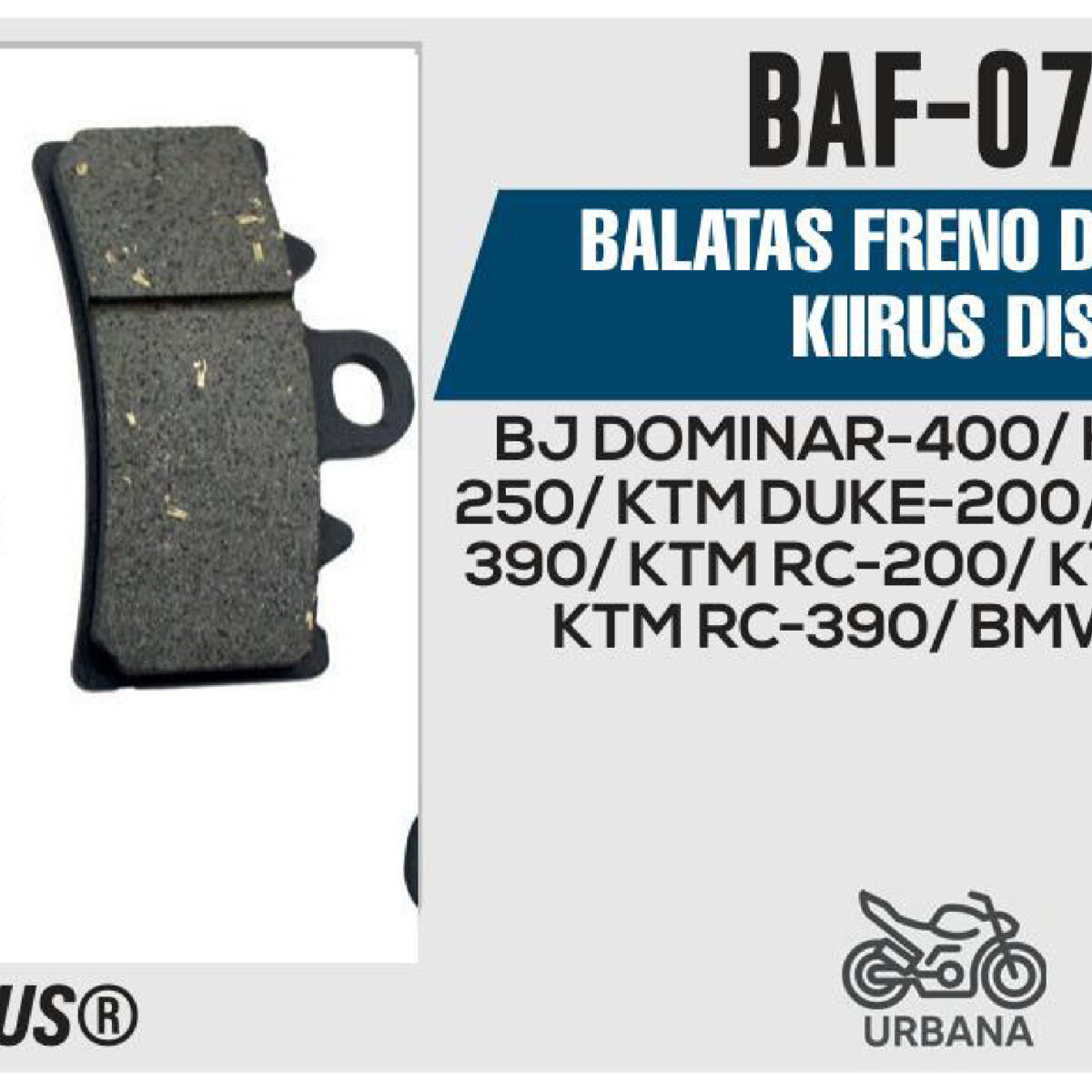 BALATAS FRENO DELANTERO DISCO