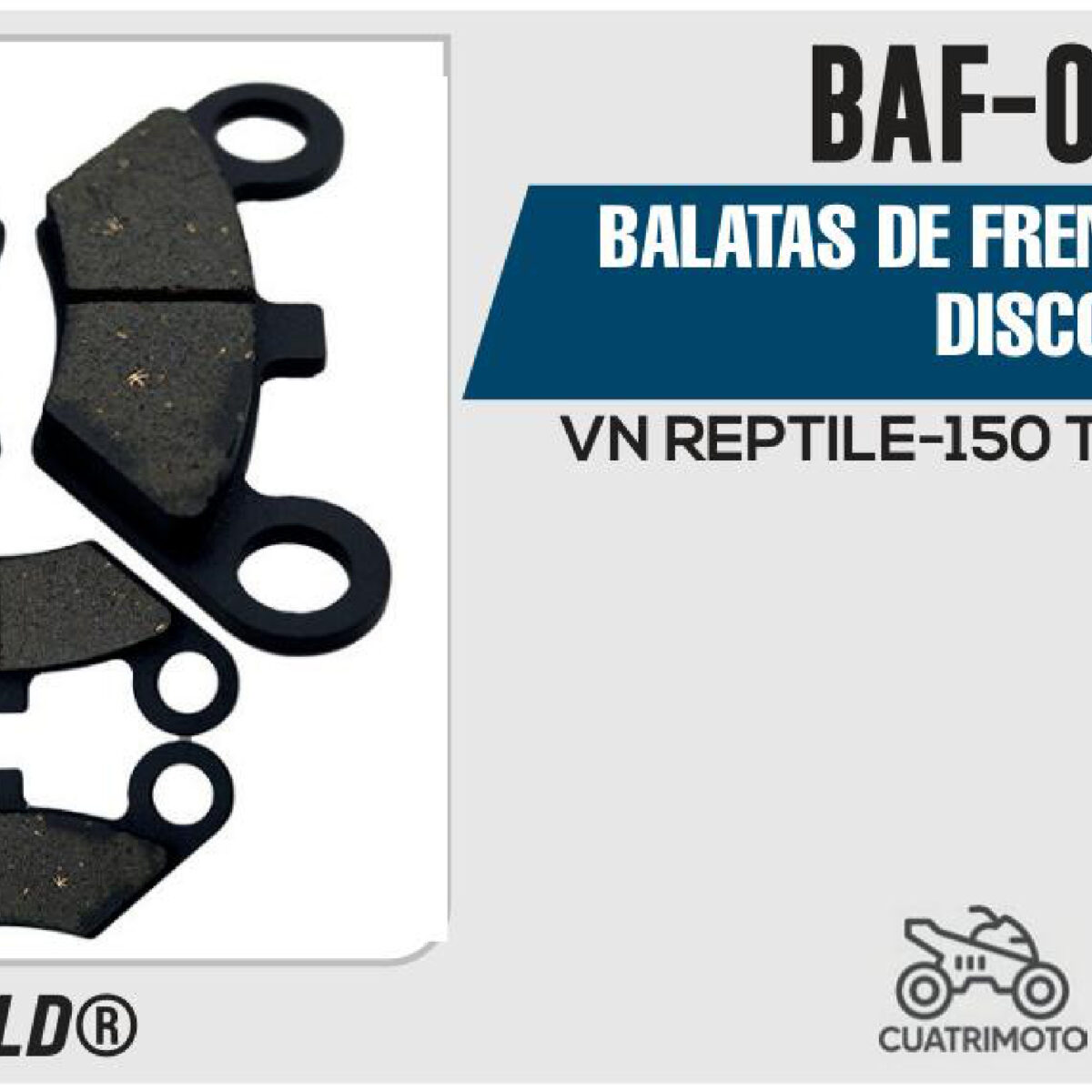 BALATAS DE FRENO TRASERO DISCO
