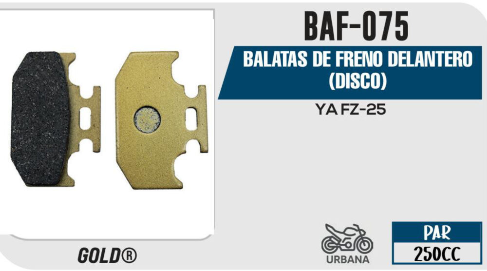 BALATAS DE FRENO TRASERO (DISCO)