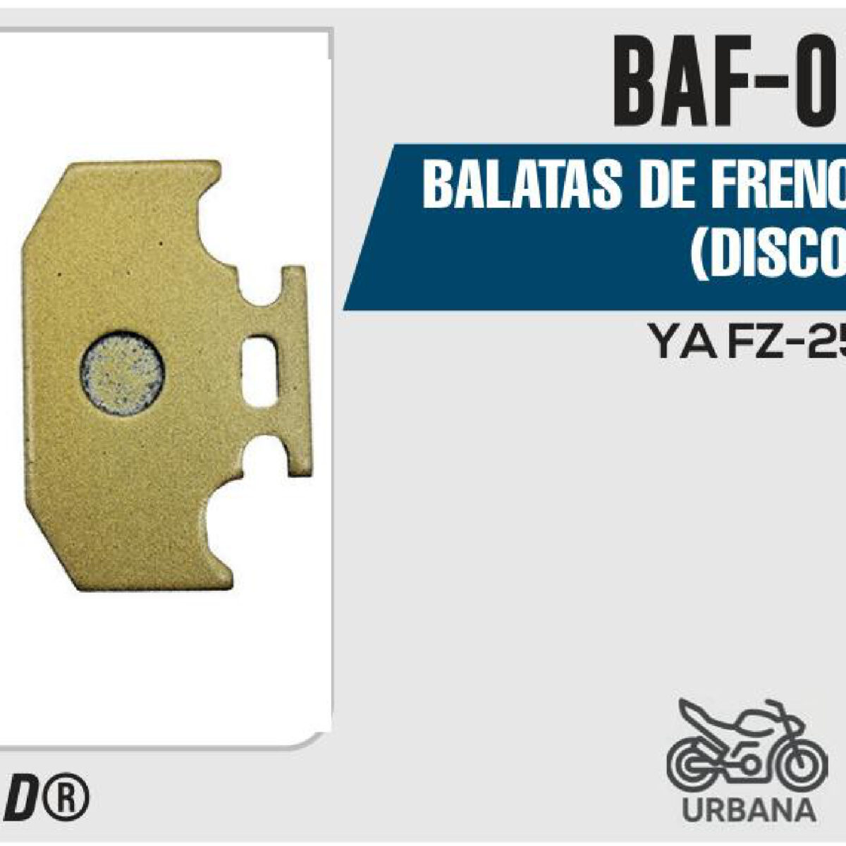 BALATAS DE FRENO TRASERO (DISCO)
