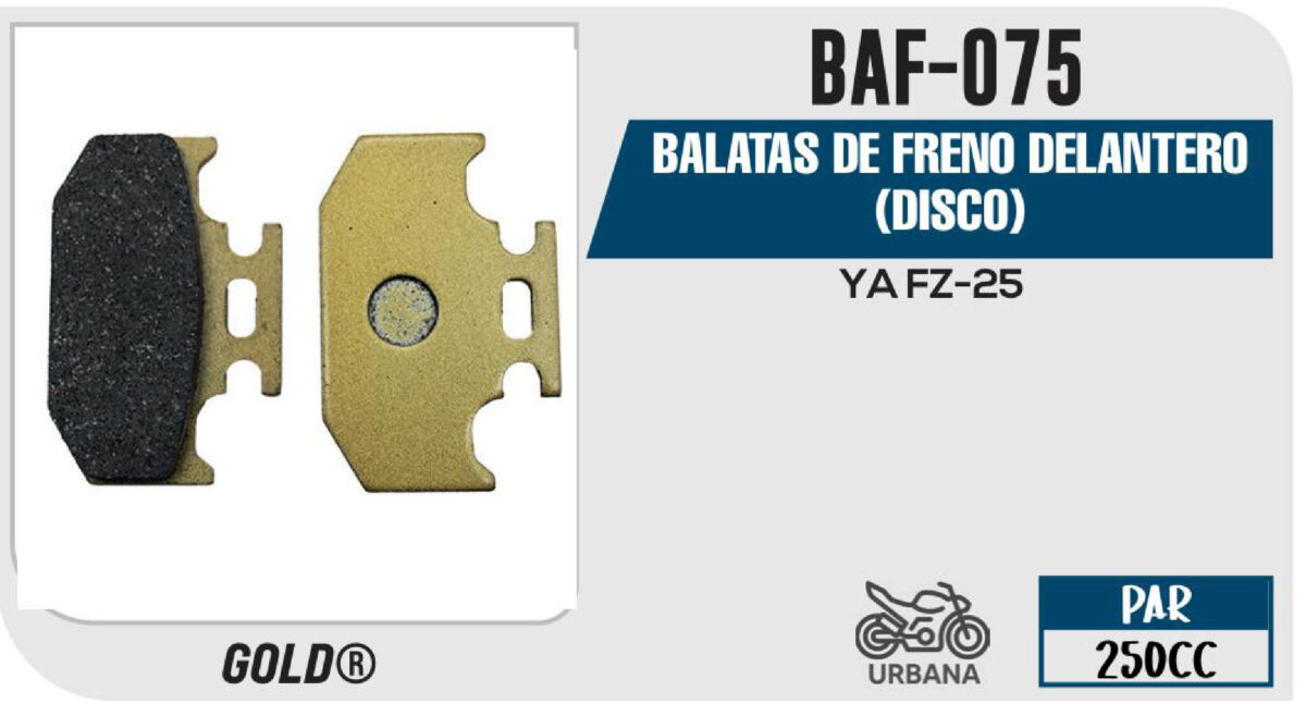 BALATAS DE FRENO TRASERO (DISCO)