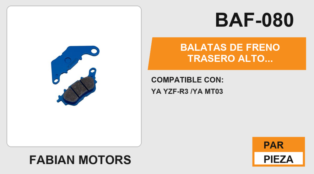 BALATAS DE FRENO TRASERO ALTO DESEMPEÑO Y DURABILIDAD COMPUESTO DE CERAMICA