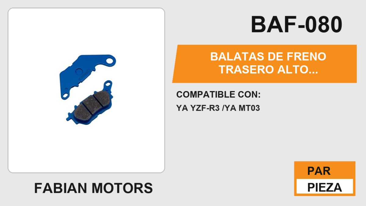 BALATAS DE FRENO TRASERO ALTO DESEMPEÑO Y DURABILIDAD COMPUESTO DE CERAMICA