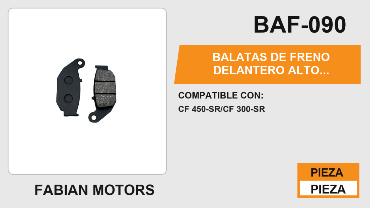 BALATAS DE FRENO DELANTERO ALTO DESEMPEÑO Y DURABILIDAD COMPUESTA DE CERAMICA