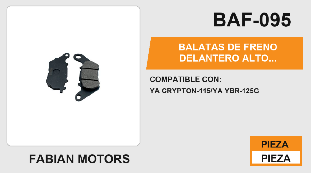 BALATAS DE FRENO DELANTERO ALTO DESEMPEÑO Y DURABILIDAD COMPUESTA DE CERAMICA