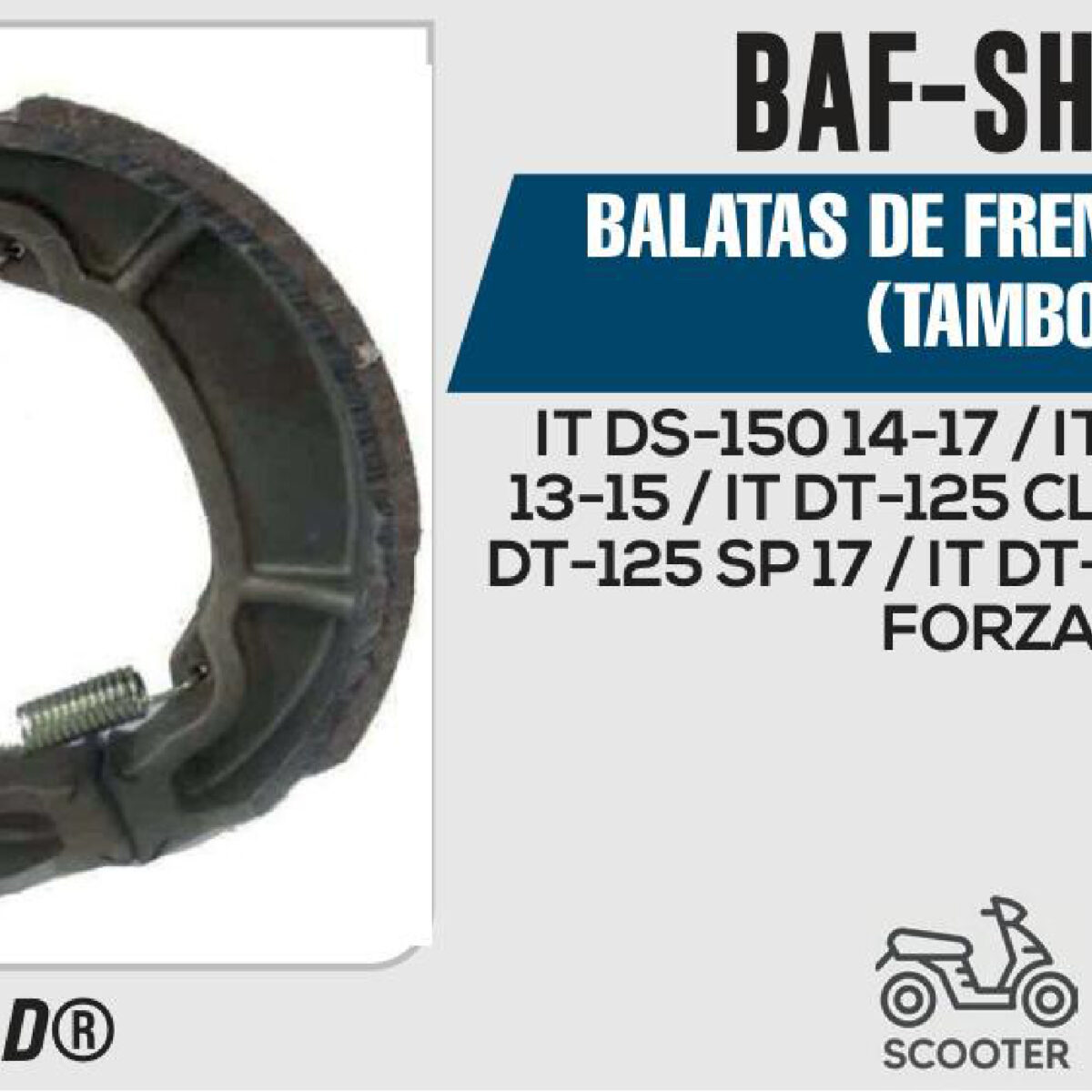 BALATAS DE FRENO TRASERO TAMBOR