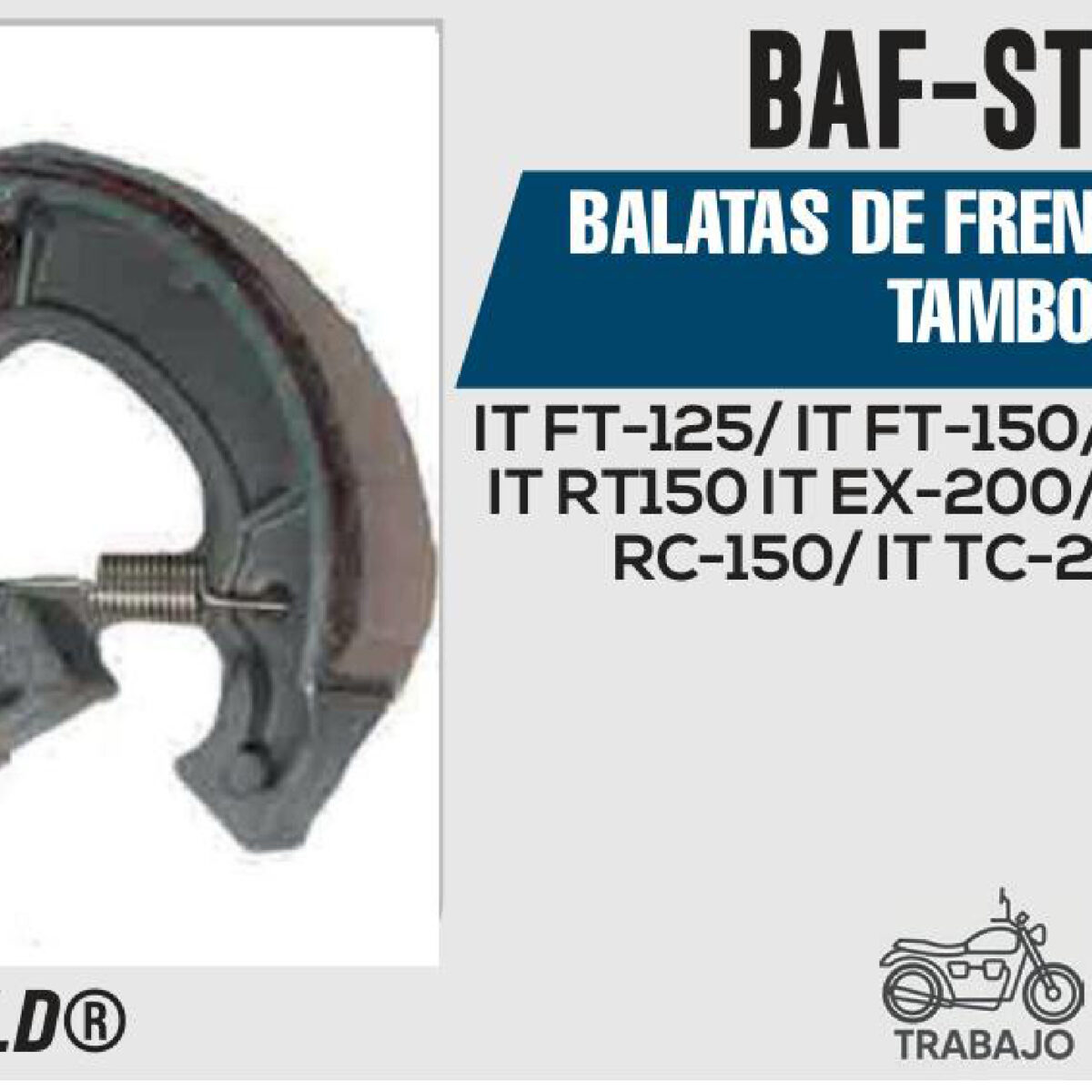 BALATAS DE FRENO TRASERO (TAMBOR)