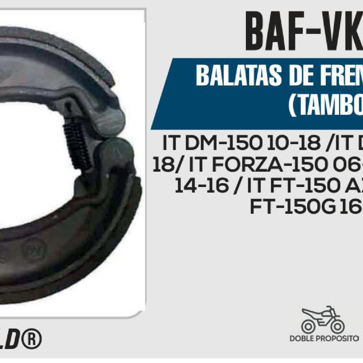 BALATAS DE FRENO TRASERO TAMBOR