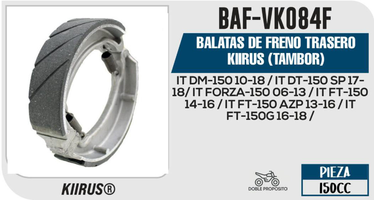 BALATAS DE FRENO TRASERO (TAMBOR)
