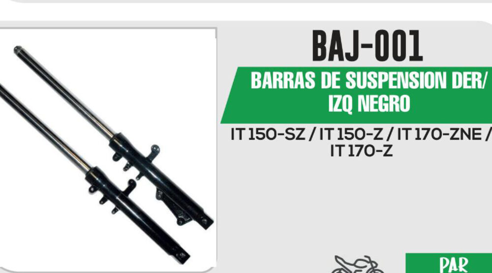 BARRAS DE SUSPENSIÓN DER / IZQ NEGRO
