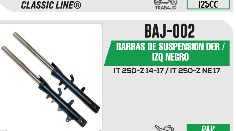 BARRAS DE SUSPENSIÓN DER / IZQ NEGRO
