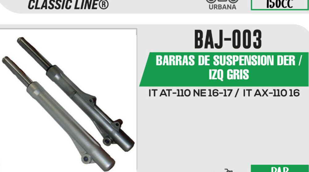 BARRAS DE SUSPENSION DER / IZQ GRIS