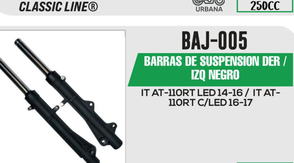 BARRAS DE SUSPENSIÓN DER / IZQ NEGRO
