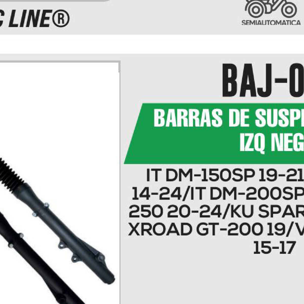 BARRAS DE SUSPENSIÓN DER / IZQ NEGRO