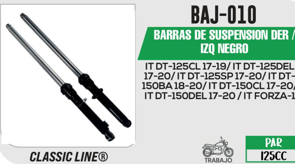 BARRAS DE SUSPENSIÓN DER / IZQ NEGRO