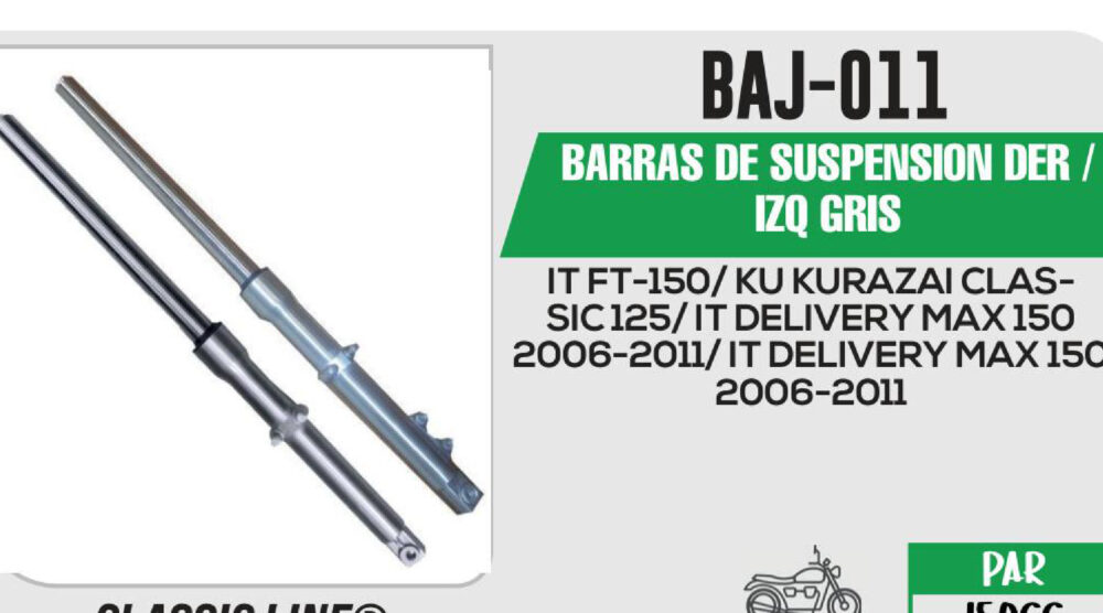 BARRAS DE SUSPENSION DER / IZQ GRIS