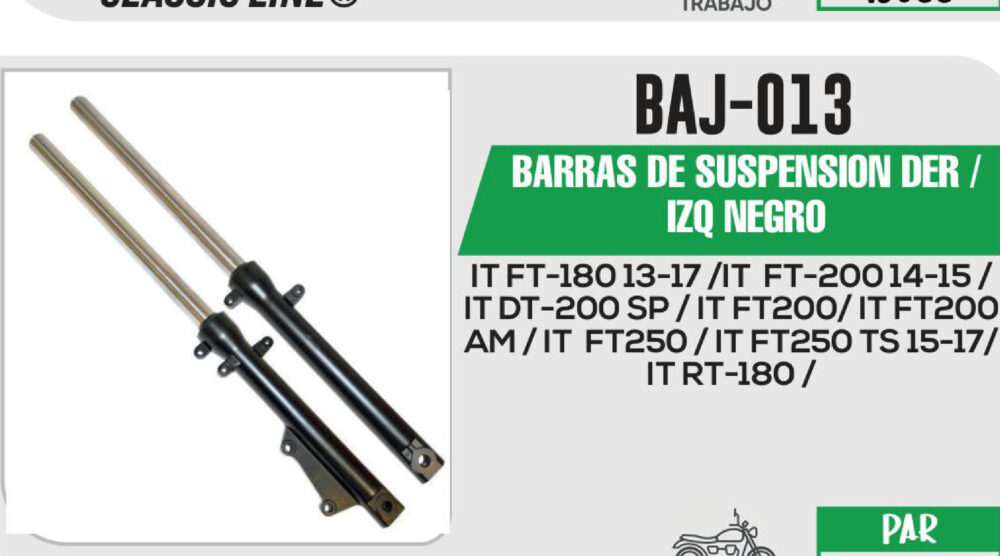 BARRAS DE SUSPENSIÓN DER / IZQ NEGRO
