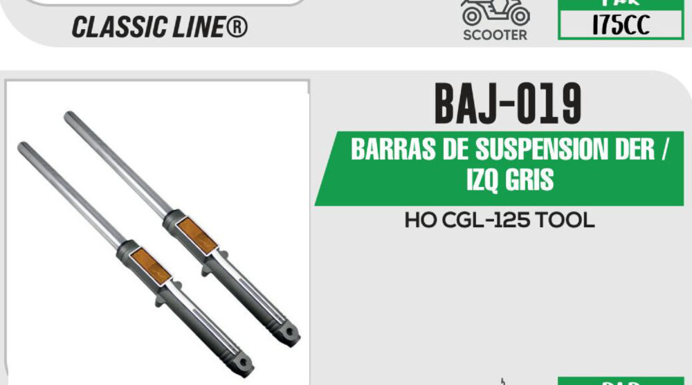BARRAS DE SUSPENSION DER / IZQ GRIS