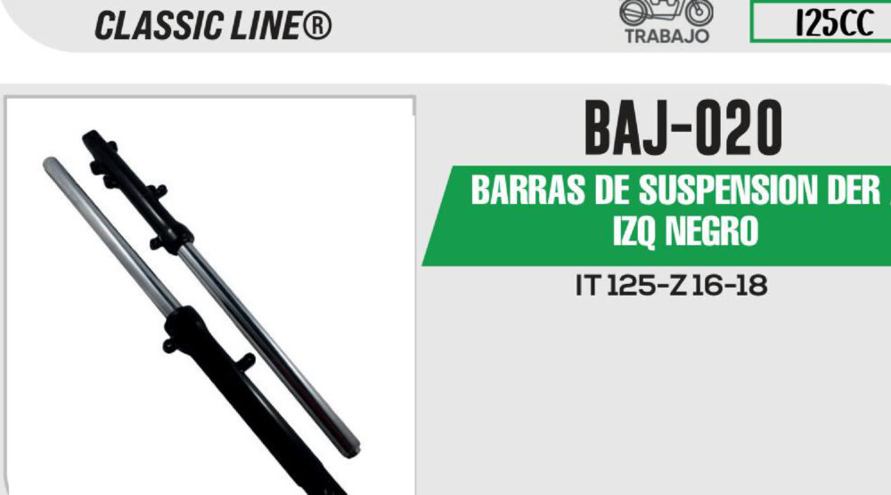 BARRAS DE SUSPENSIÓN DER / IZQ NEGRO