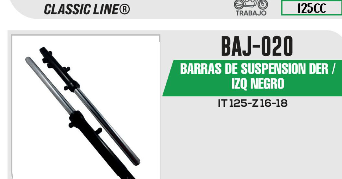BARRAS DE SUSPENSIÓN DER / IZQ NEGRO