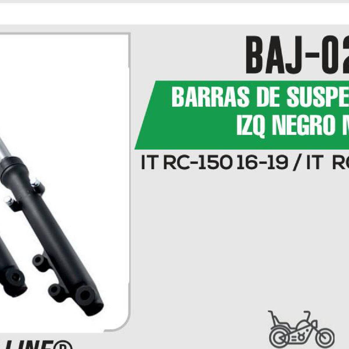 BARRAS DE SUSPENSIÓN DER / IZQ NEGRO MATE