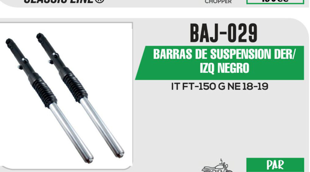 BARRAS DE SUSPENSIÓN DER / IZQ NEGRO