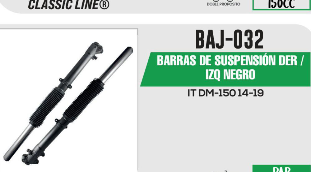 BARRAS DE SUSPENSIÓN DER / IZQ NEGRO