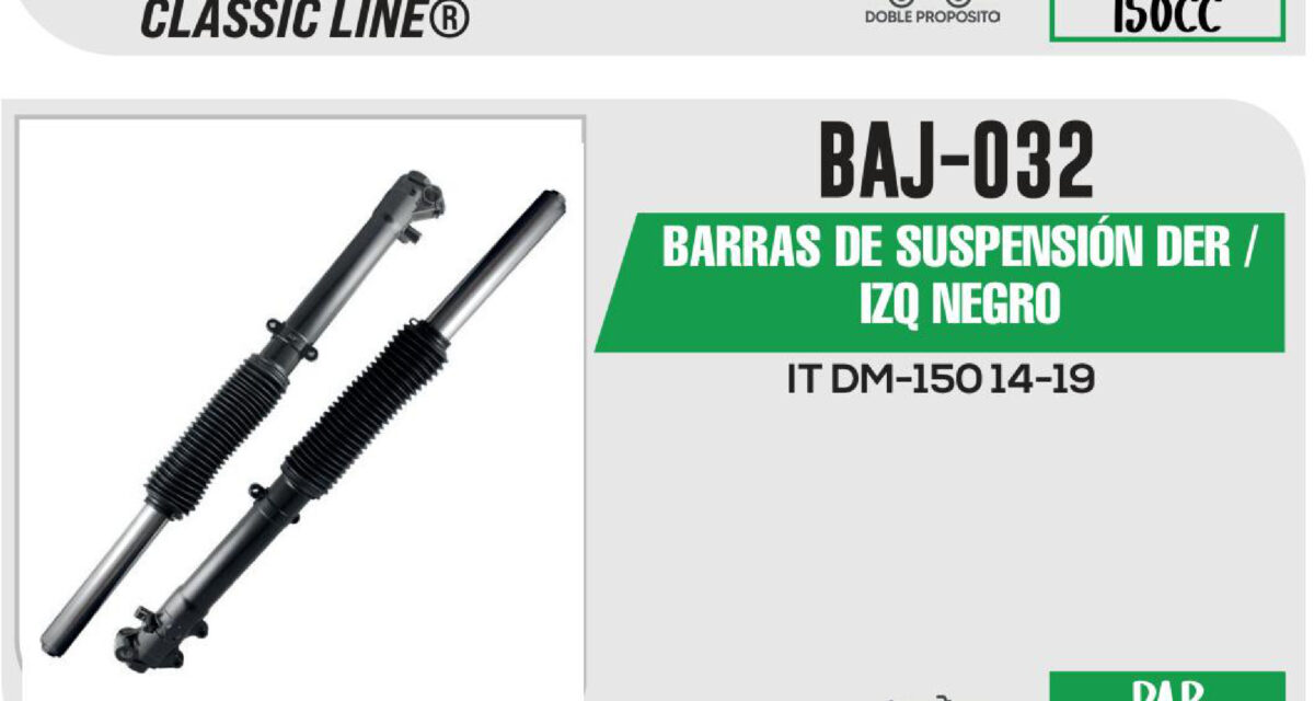 BARRAS DE SUSPENSIÓN DER / IZQ NEGRO