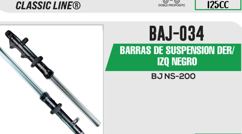 BARRAS DE SUSPENSIÓN DER / IZQ NEGRO