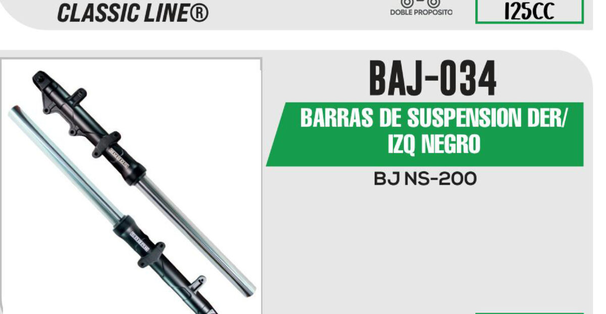BARRAS DE SUSPENSIÓN DER / IZQ NEGRO