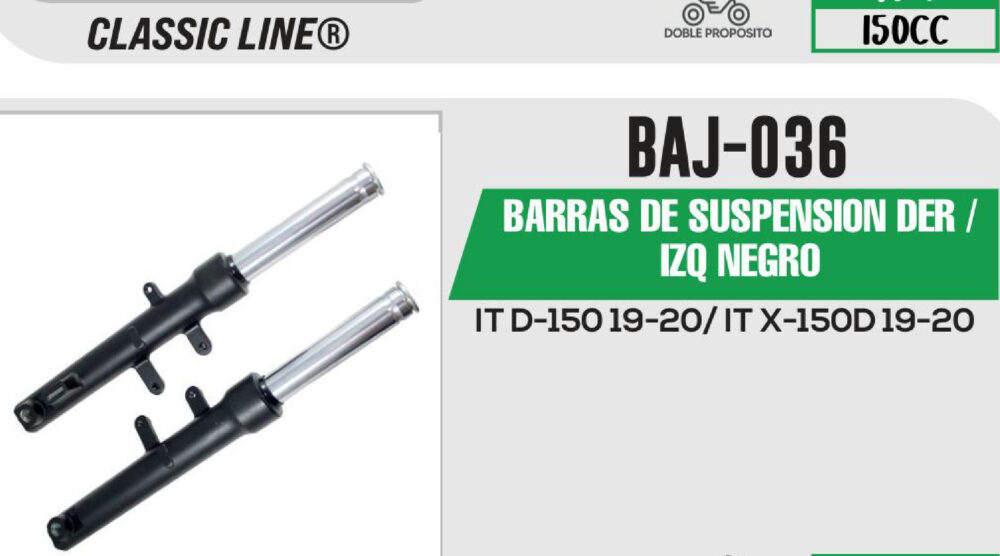 BARRAS DE SUSPENSIÓN DER / IZQ NEGRO