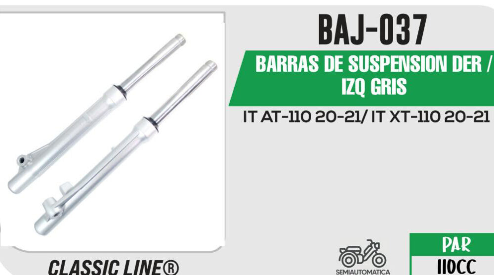 BARRAS DE SUSPENSION DER / IZQ GRIS