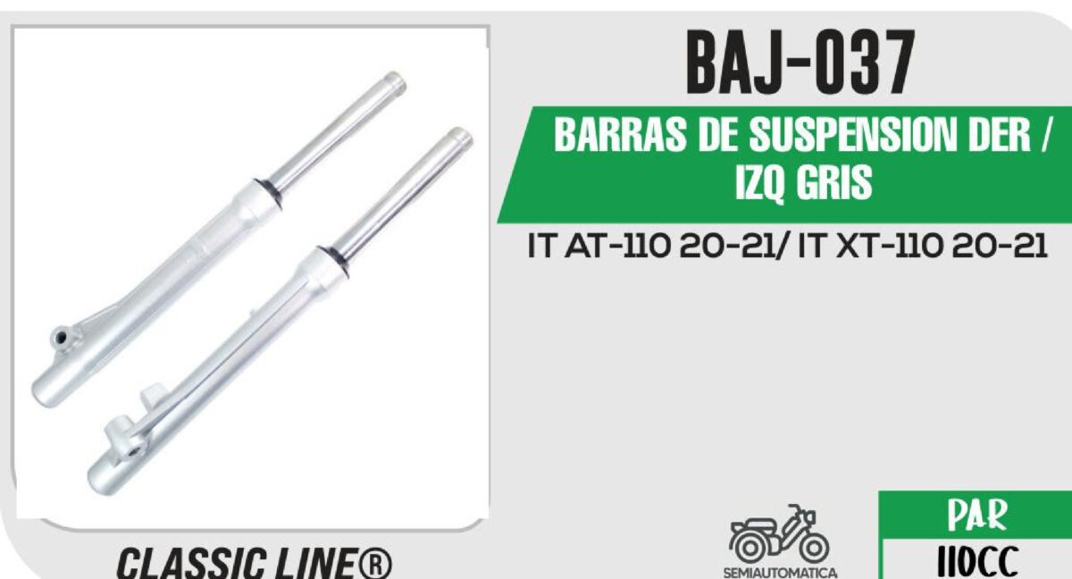 BARRAS DE SUSPENSION DER / IZQ GRIS