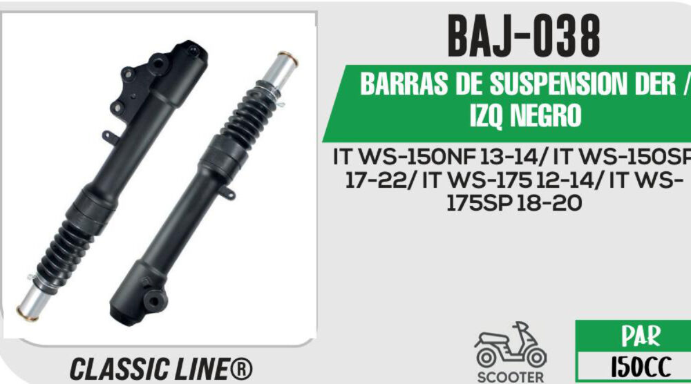 BARRAS DE SUSPENSIÓN DER / IZQ NEGRO